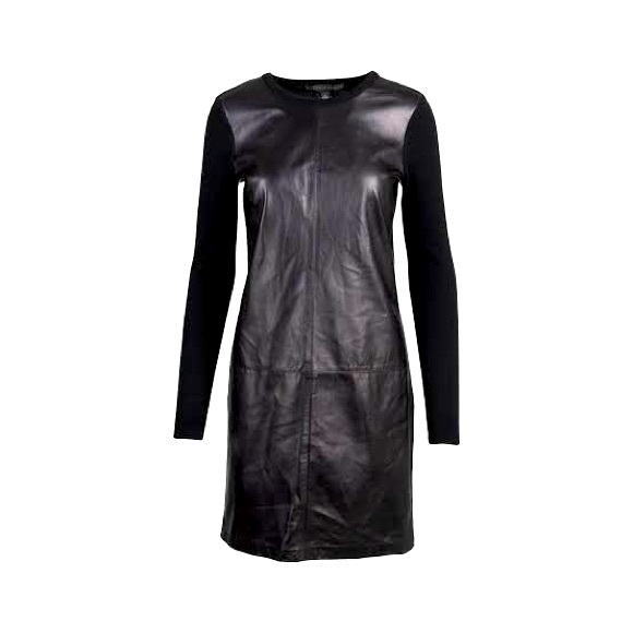 NWT: Ralph Lauren Leather and Cashmere Dress - Picture 4 of 13
